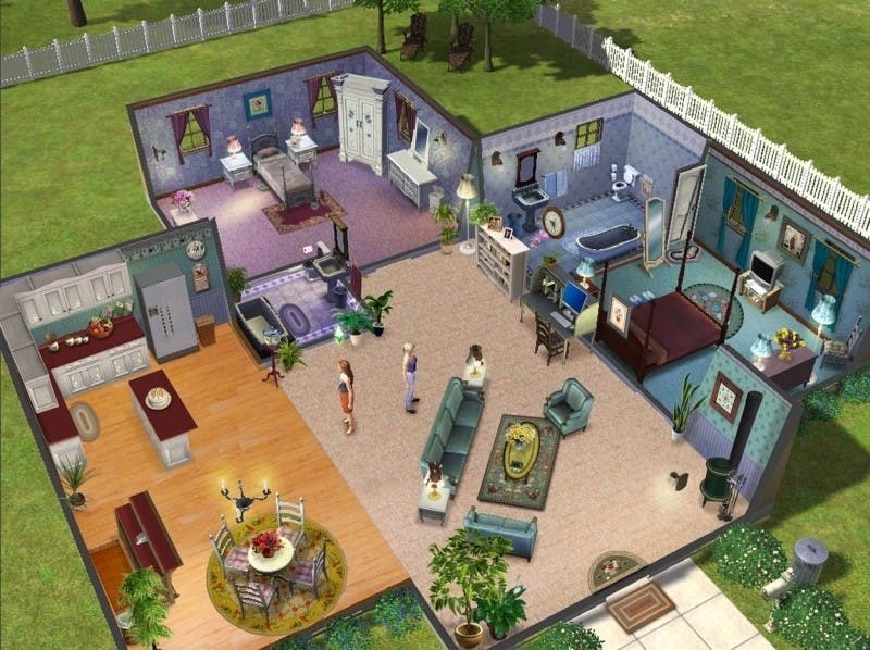 A typical Sims 3 interior included in MoMa's Applied Design exhibition in 2013. Attributed to original game designer Will Wright.